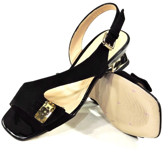 ALESSANDRO DI MARIA 🇮🇹 WOMEN'S BLACK SUEDE SUMMER SANDALS - Picture 7 of 8